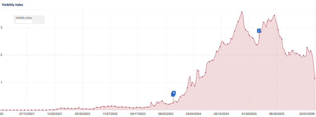 lily ray site drop example