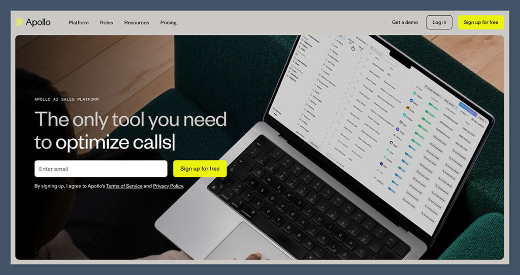 Apollo AI Homepage