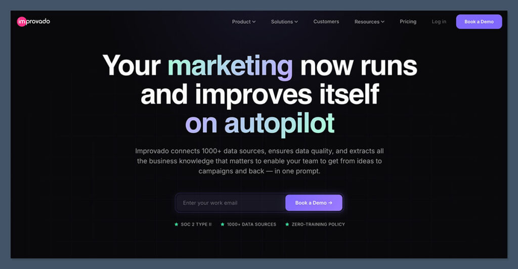 Improvado Homepage